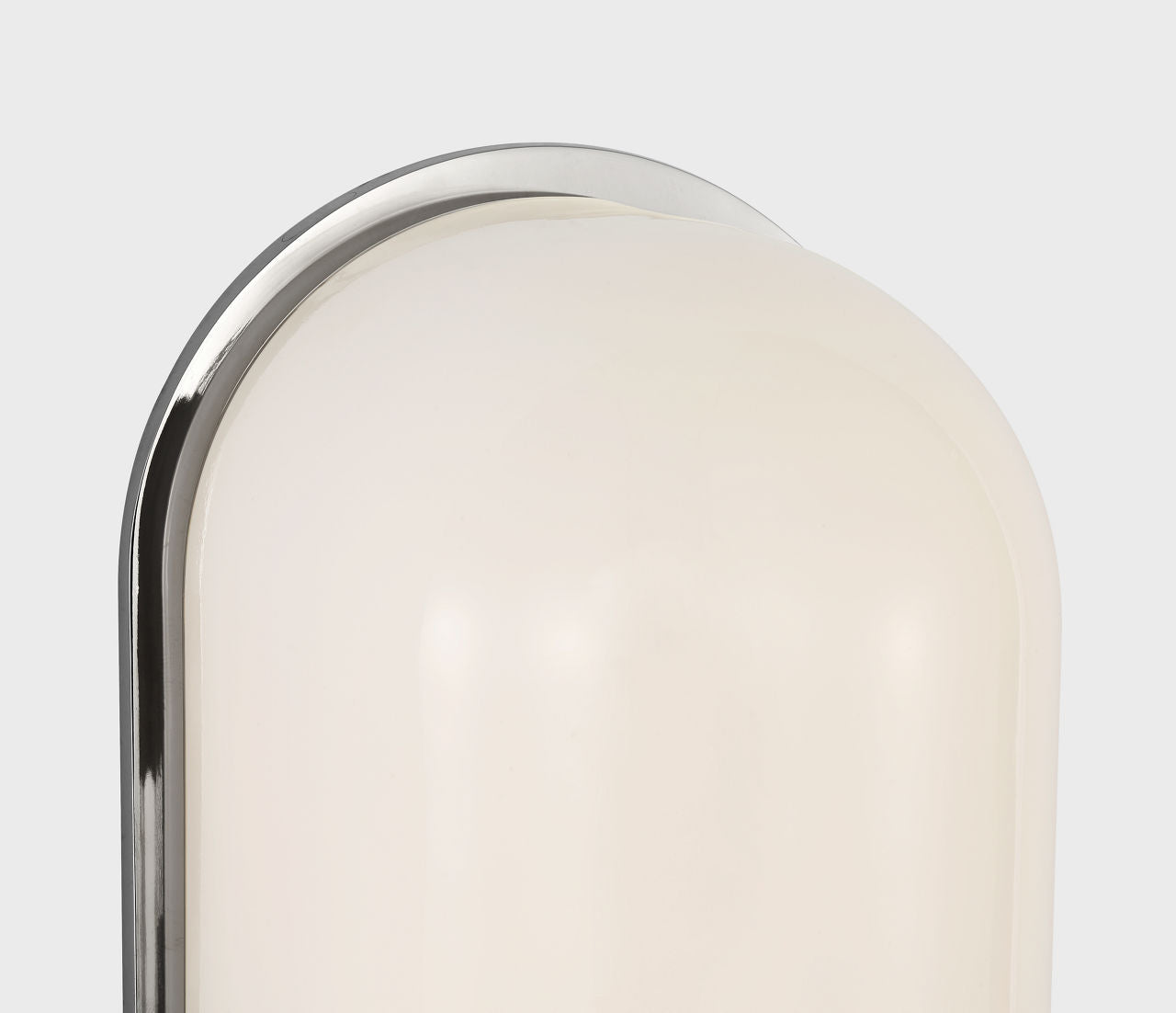 Trouve 8" Sconce | Polished Nickel | White Glass