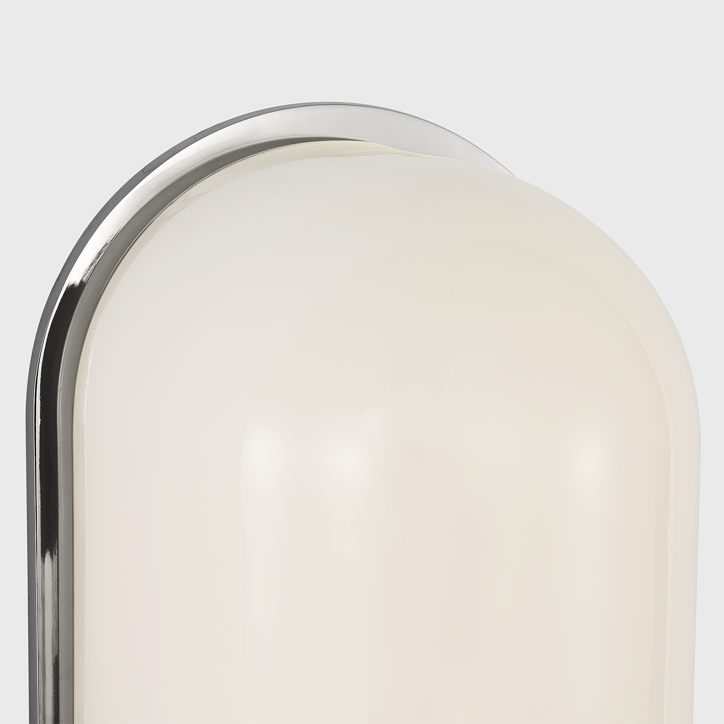 Trouve 8" Sconce | Polished Nickel | White Glass