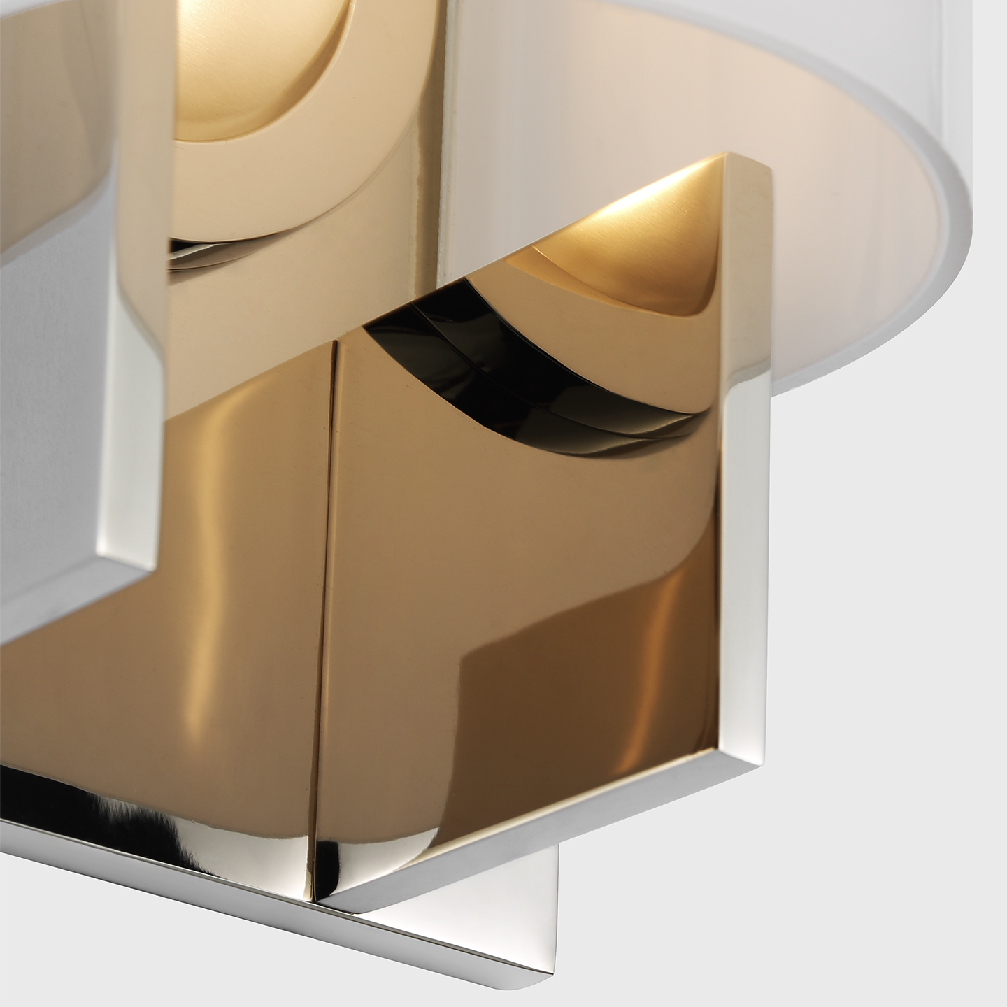 Trouve 8" Sconce | Polished Nickel | White Glass