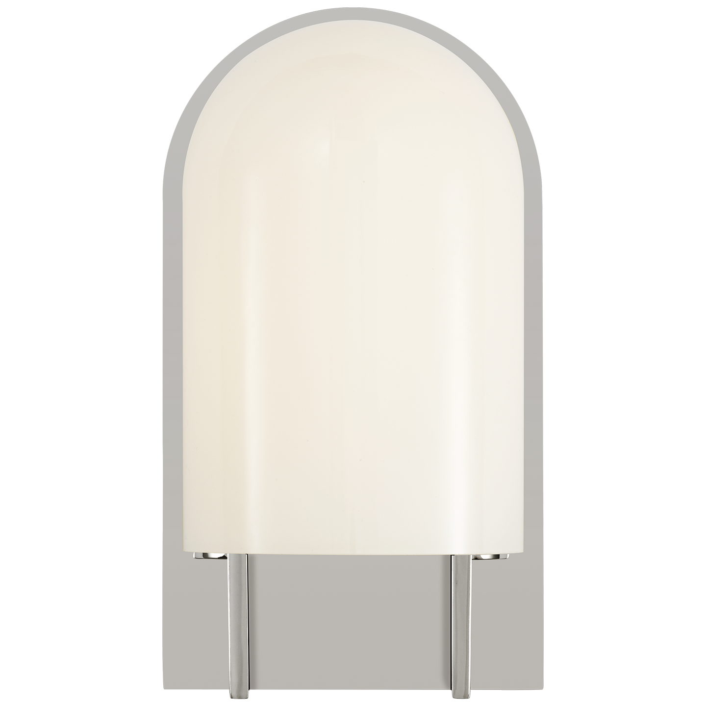 Trouve 8" Sconce | Polished Nickel | White Glass