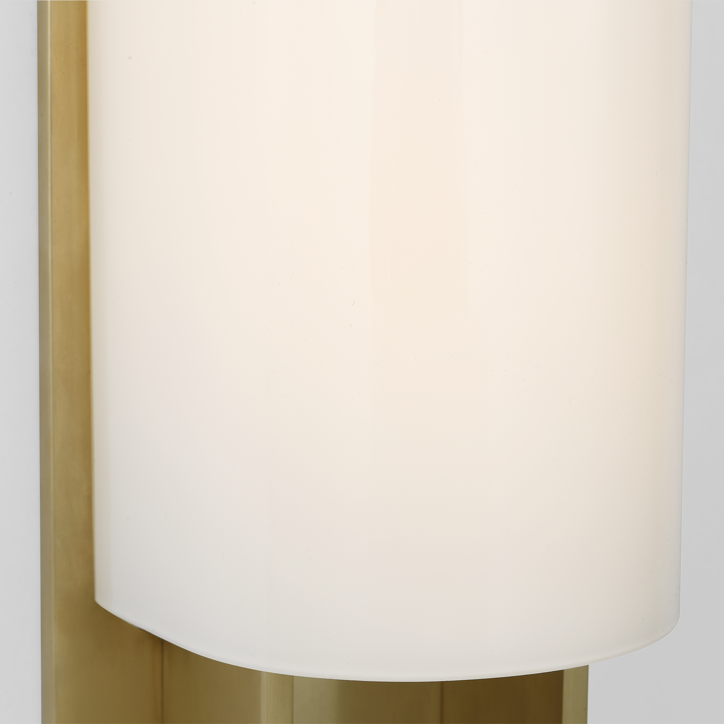 Trouve 14" Sconce | Antique-Burnished Brass | White Glass