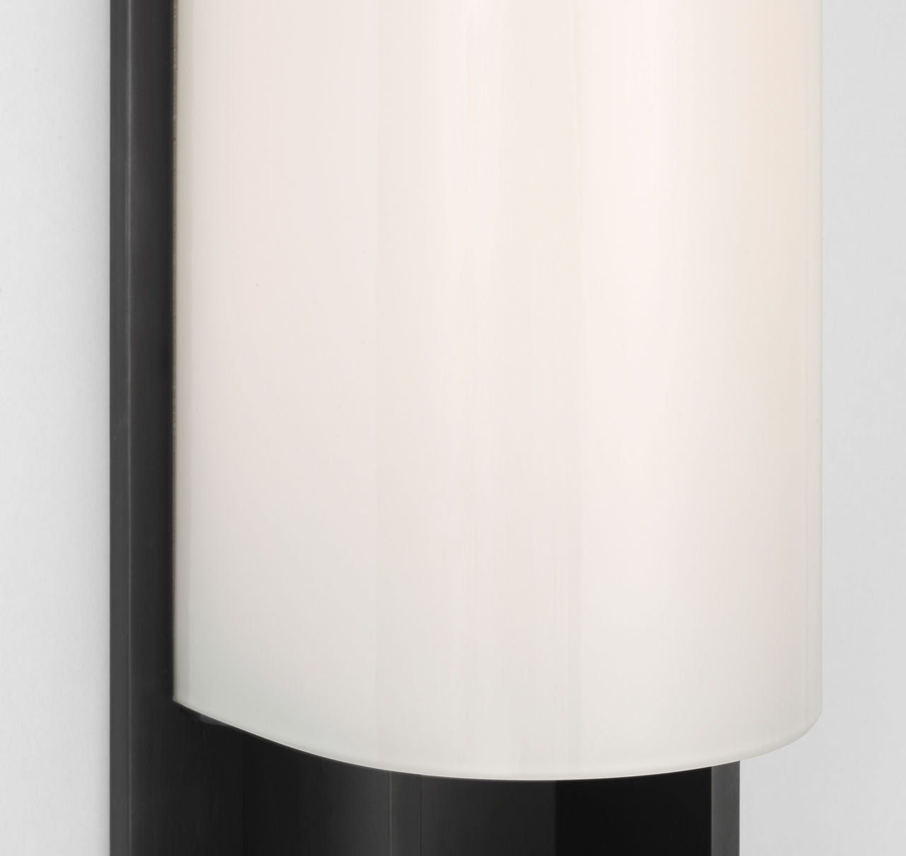 Trouve 14" Sconce | Bronze | White Glass