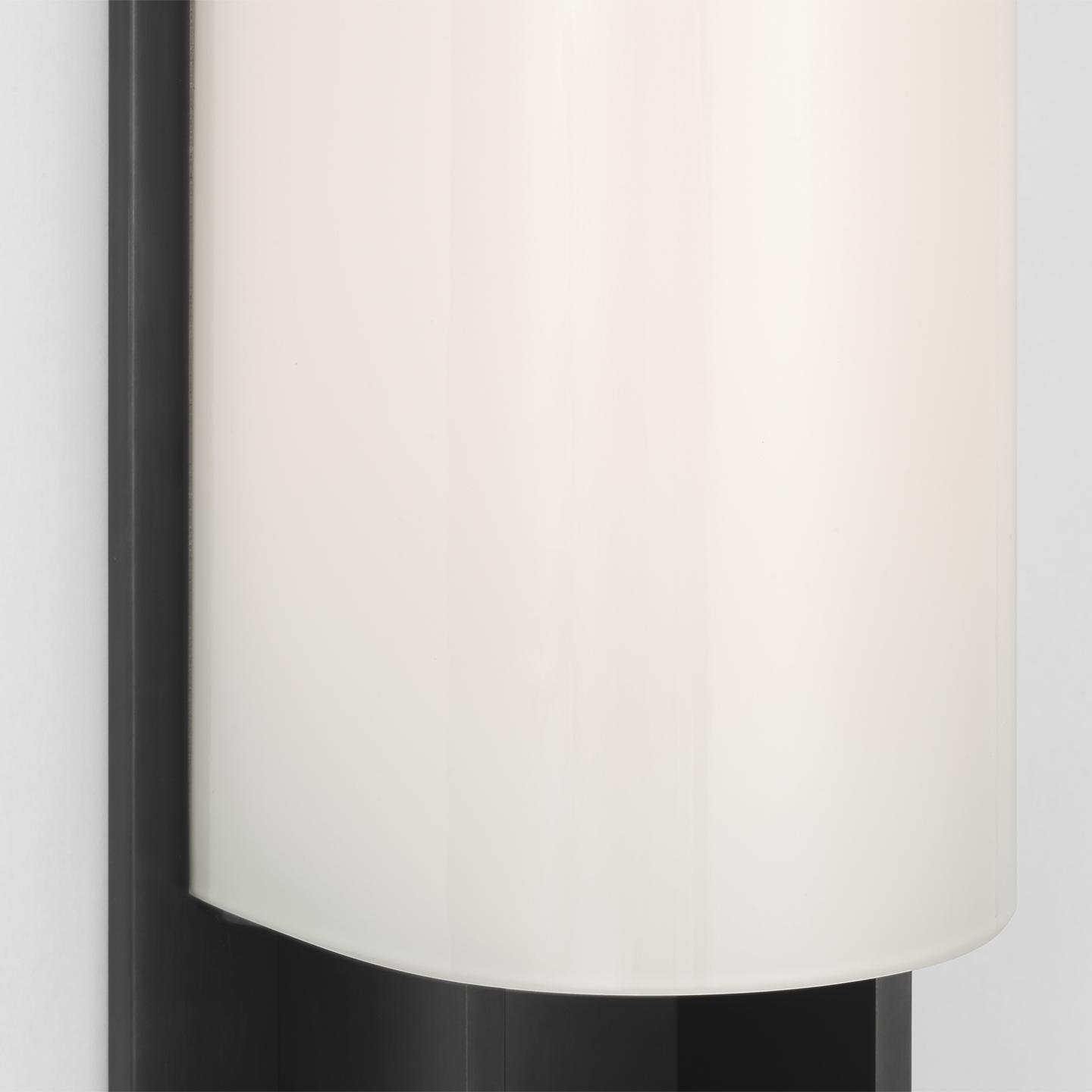 Trouve 14" Sconce | Bronze | White Glass