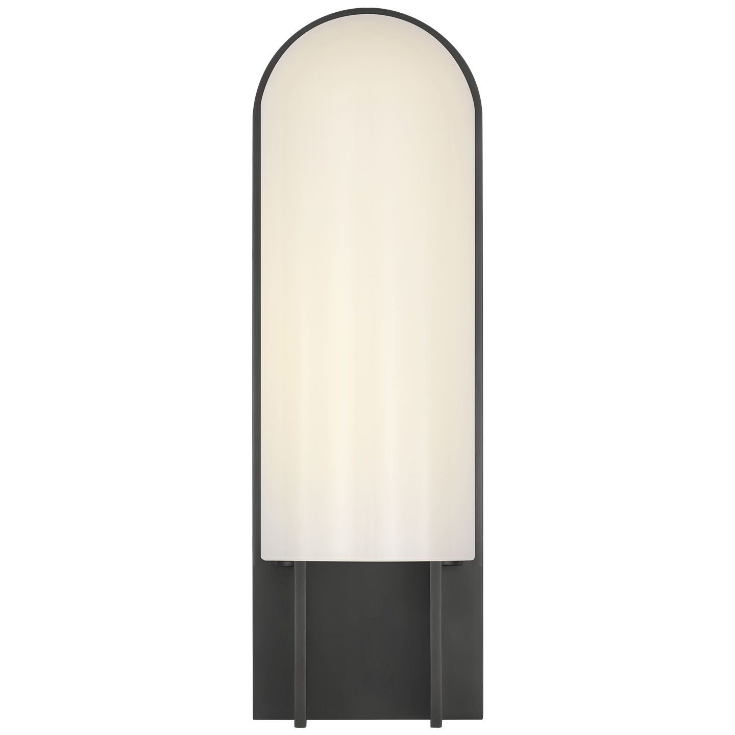 Trouve 14" Sconce | Bronze | White Glass