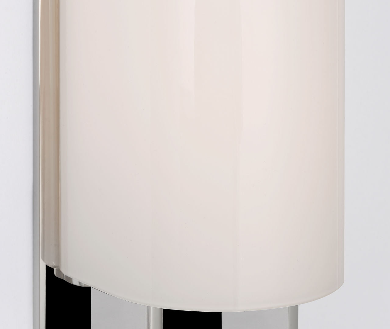 Trouve 14" Sconce | Polished Nickel | White Glass
