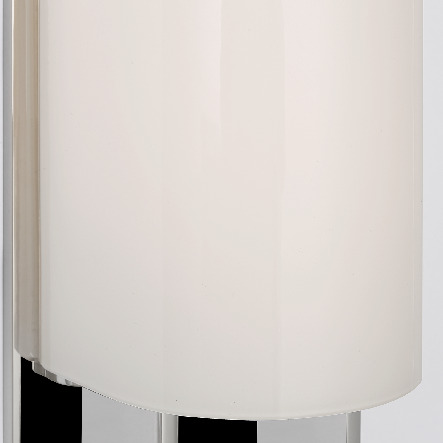 Trouve 14" Sconce | Polished Nickel | White Glass