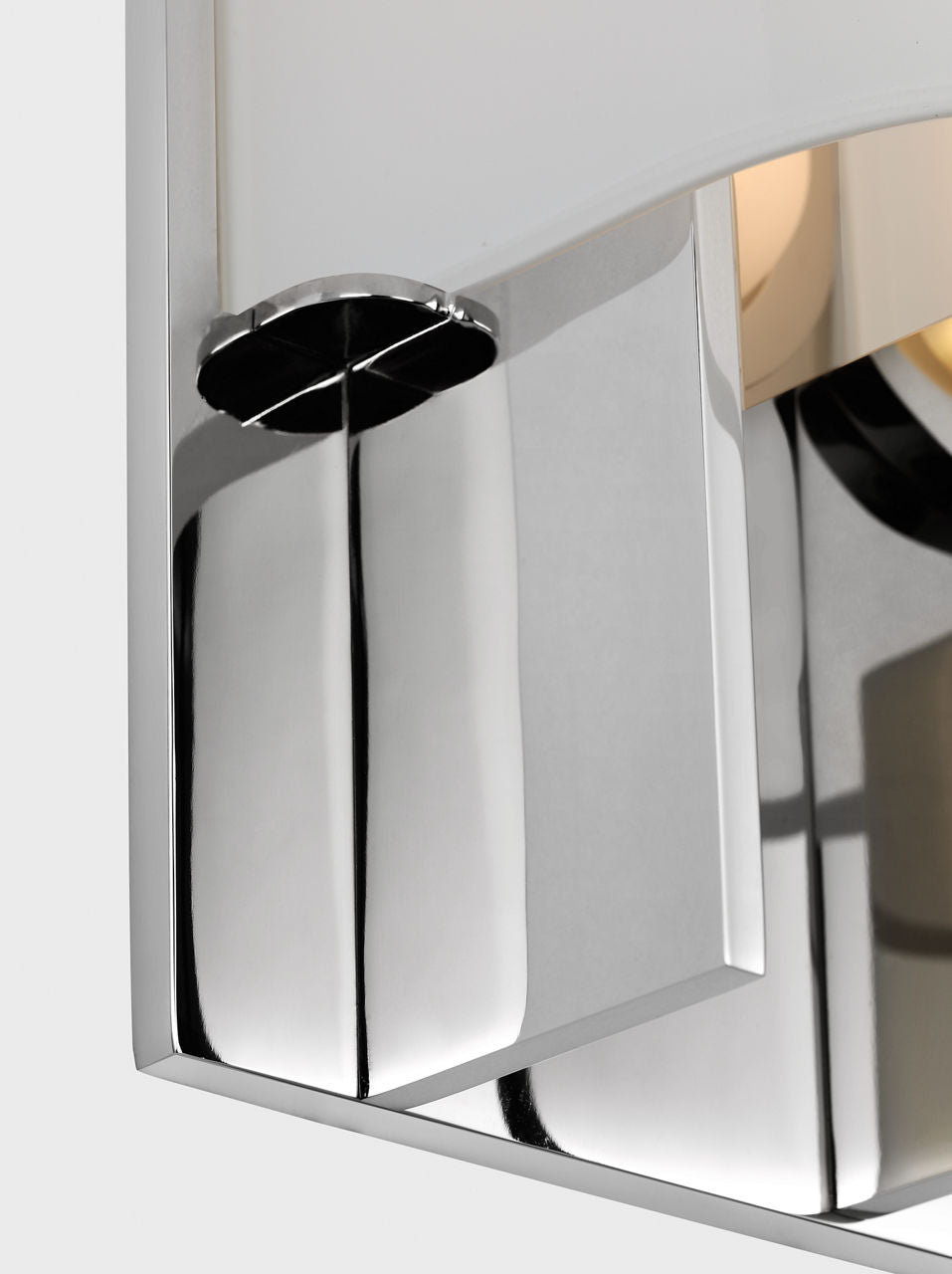 Trouve 14" Sconce | Polished Nickel | White Glass