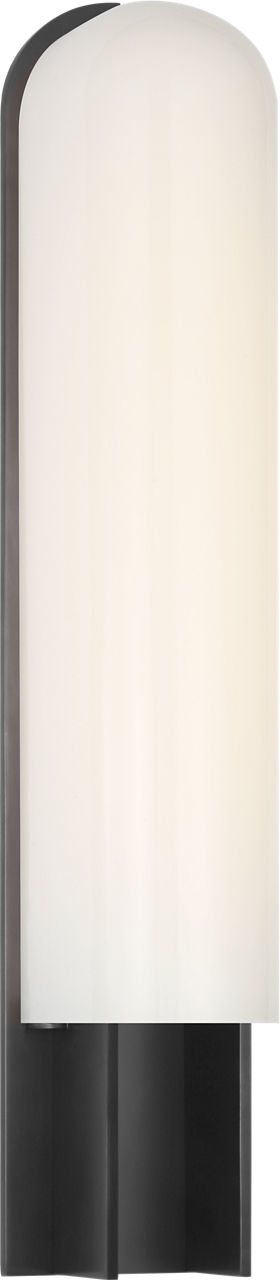 Trouve 23" Sconce | Bronze | White Glass