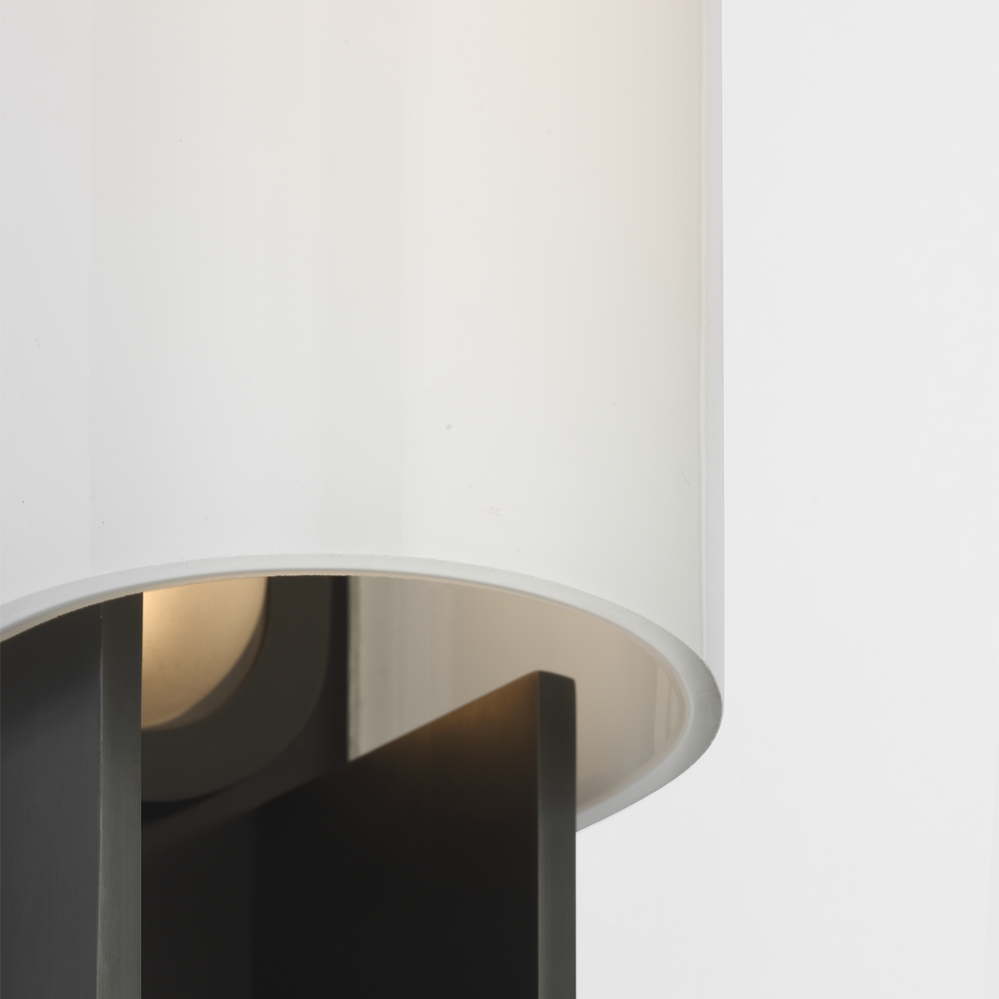 Trouve 23" Sconce | Bronze | White Glass