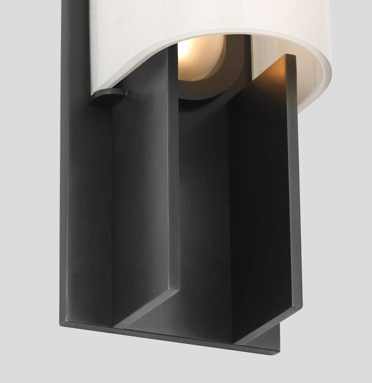 Trouve 23" Sconce | Bronze | White Glass