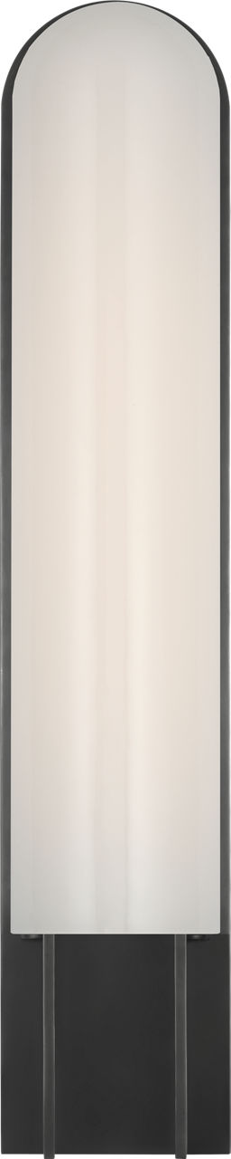 Trouve 23" Sconce | Bronze | White Glass