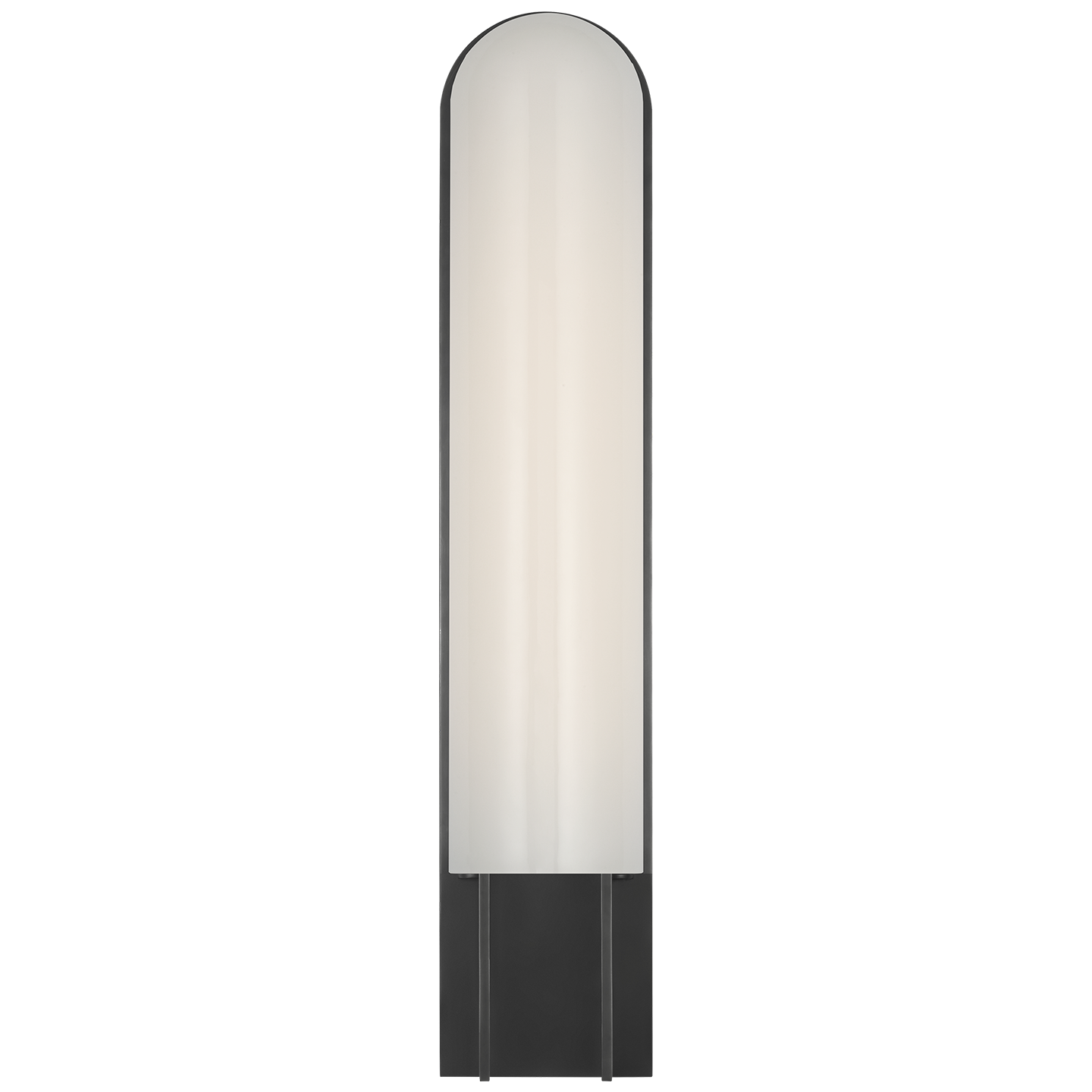 Trouve 23" Sconce | Bronze | White Glass