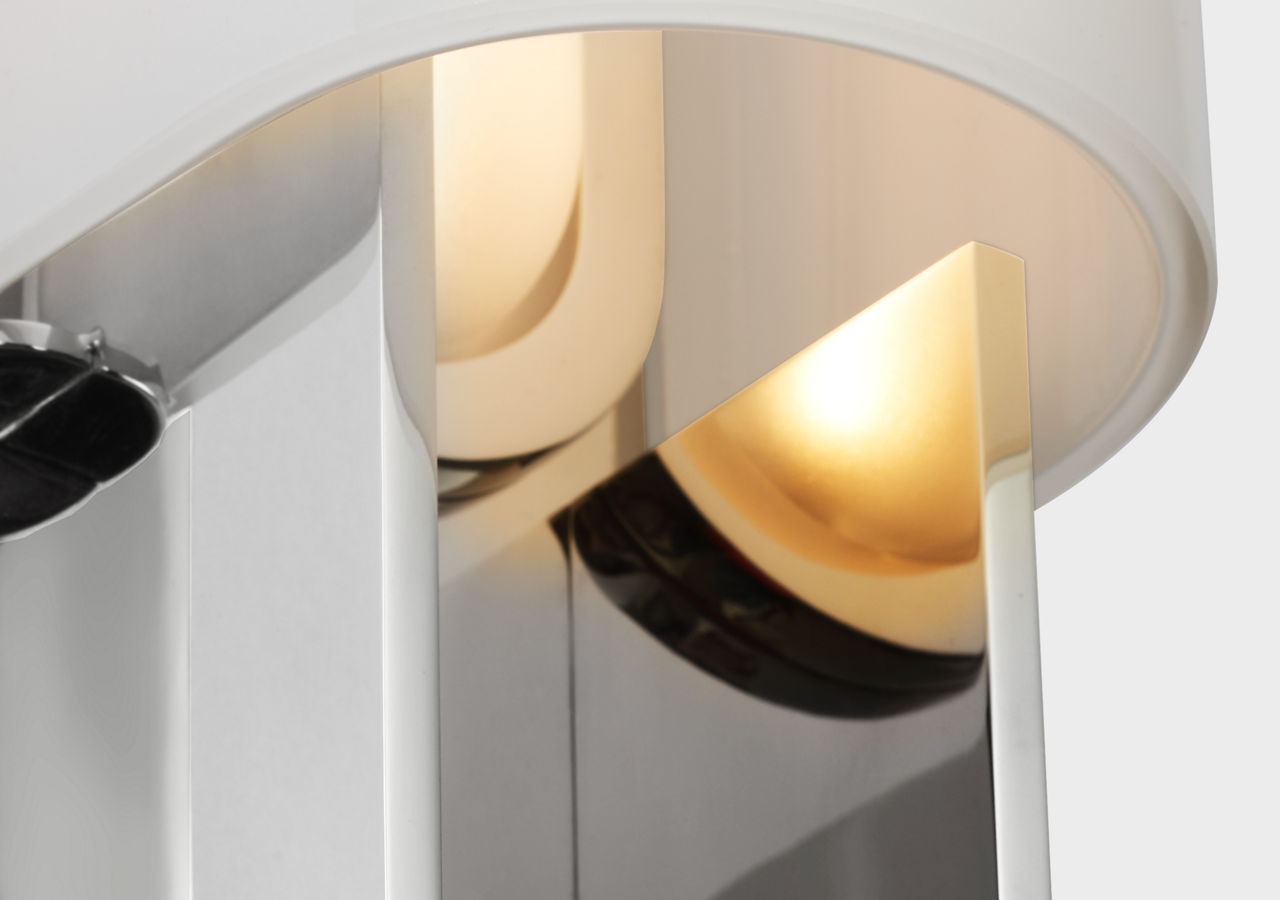 Trouve 23" Sconce | Polished Nickel | White Glass