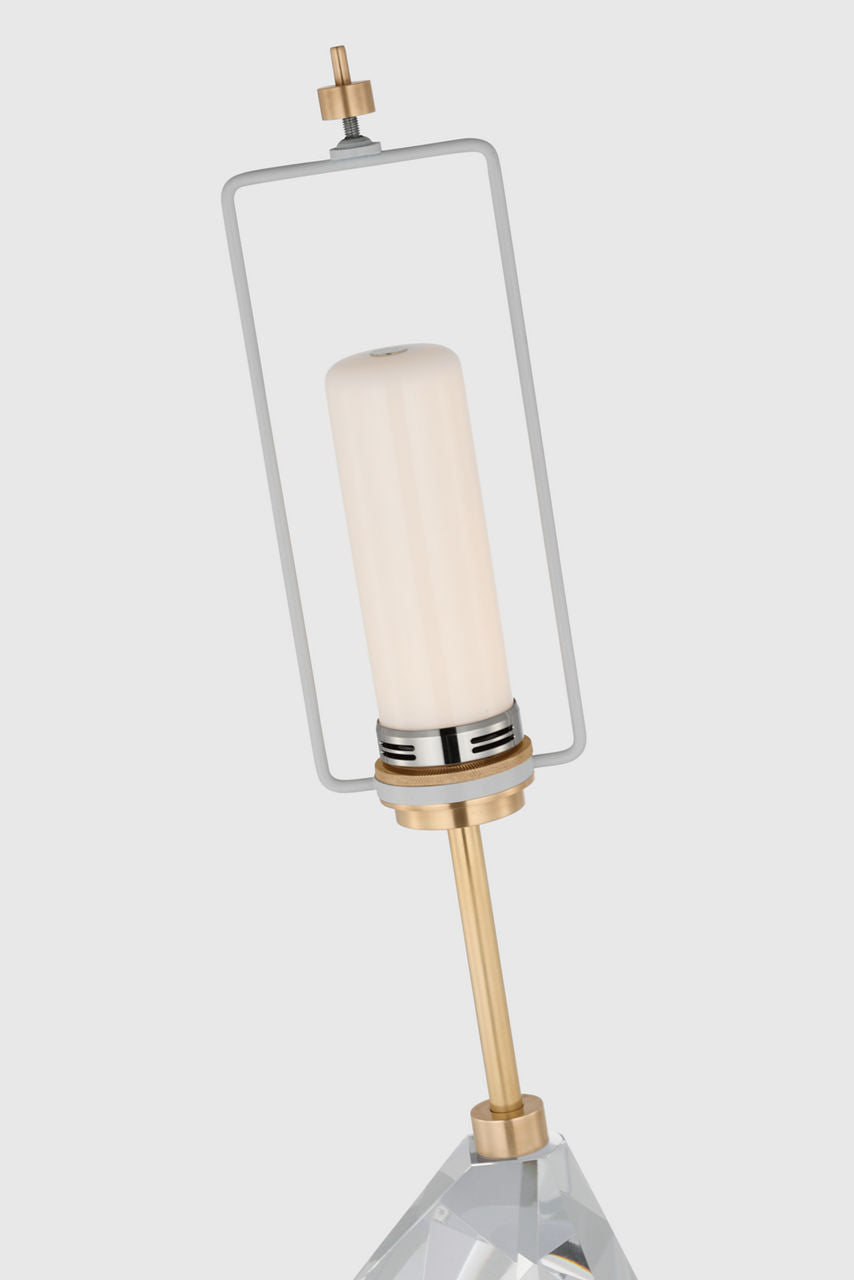 Halcyon Accent Cordless Table Lamp | Crystal | Linen Shade