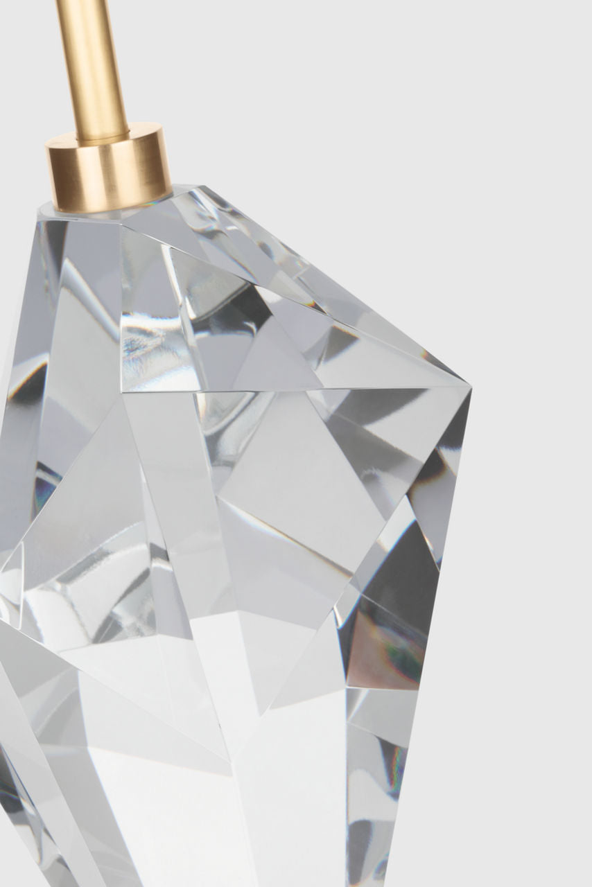 Halcyon Accent Cordless Table Lamp | Crystal | Linen Shade