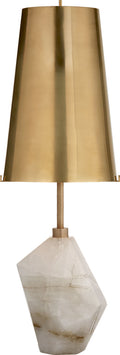 Halcyon Accent Table Lamp | Quartz | Antique Brass Shade