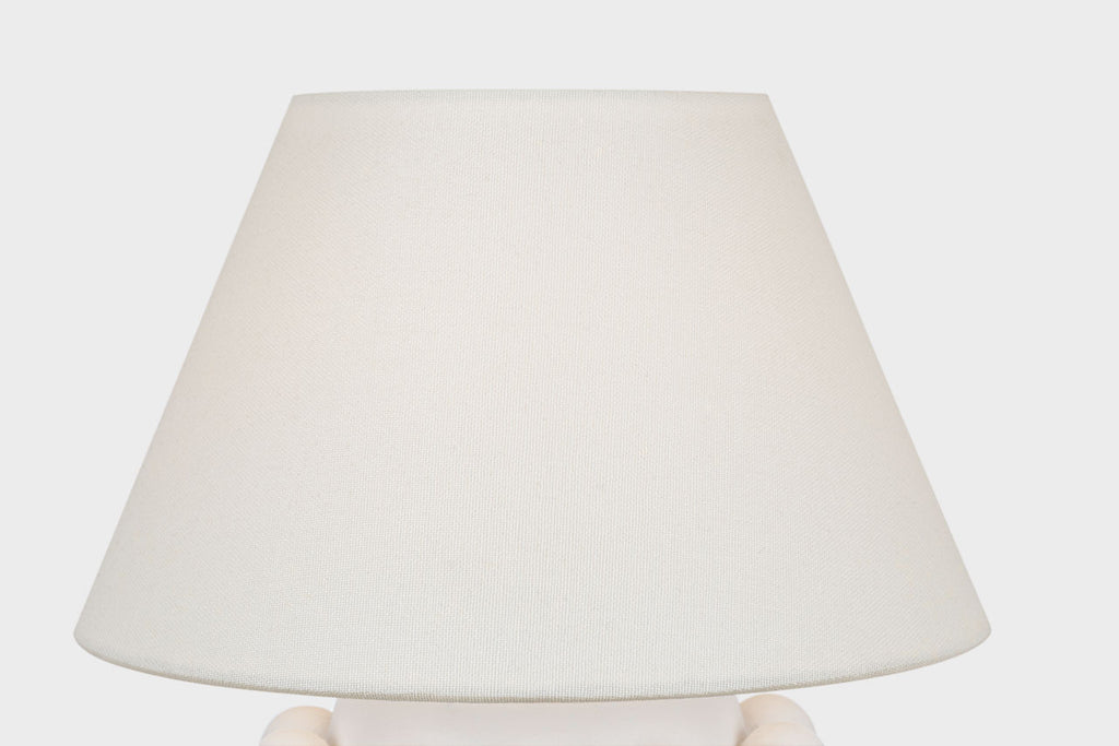 Linden 14" Cordless Table Lamp | Plaster White | Linen Shade