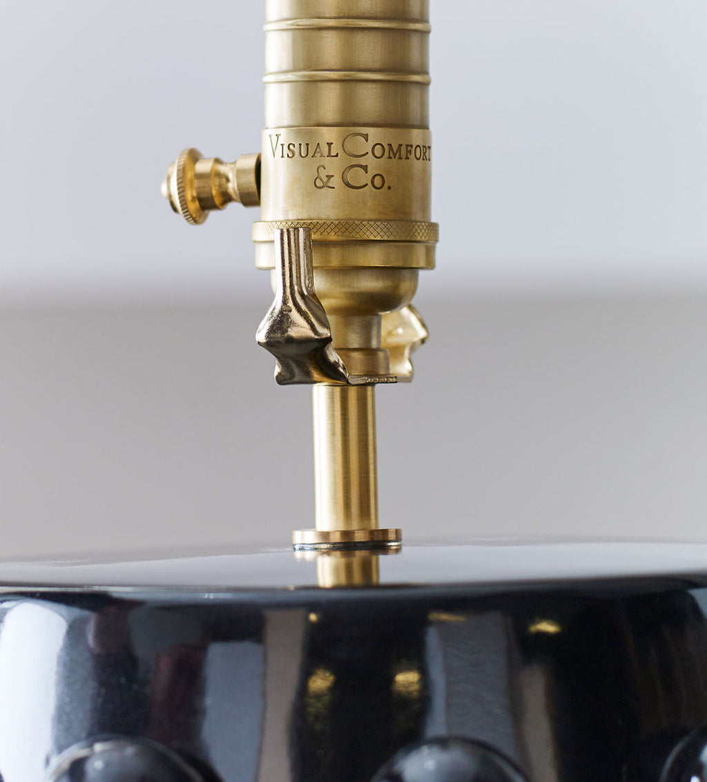 Linden Table Lamp | Black | Linen Shade