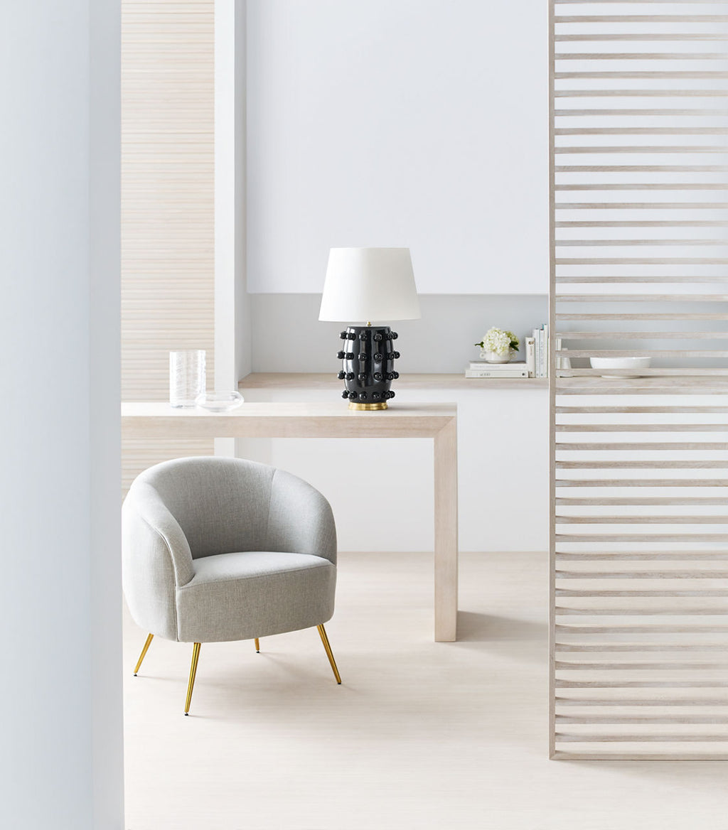 Linden Table Lamp | Black | Linen Shade