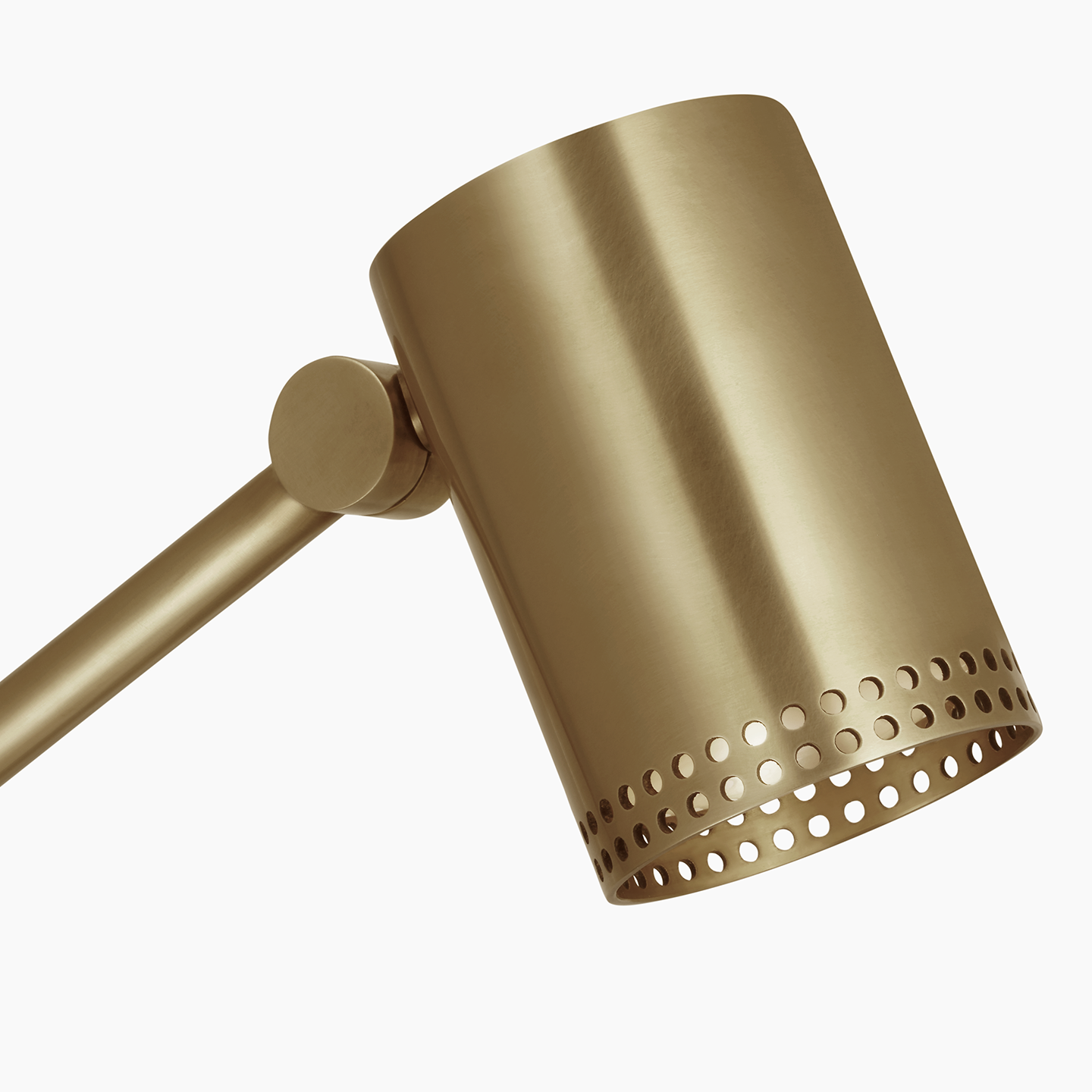 Precision Articulating Table Lamp | Antique-Burnished Brass | White Glass