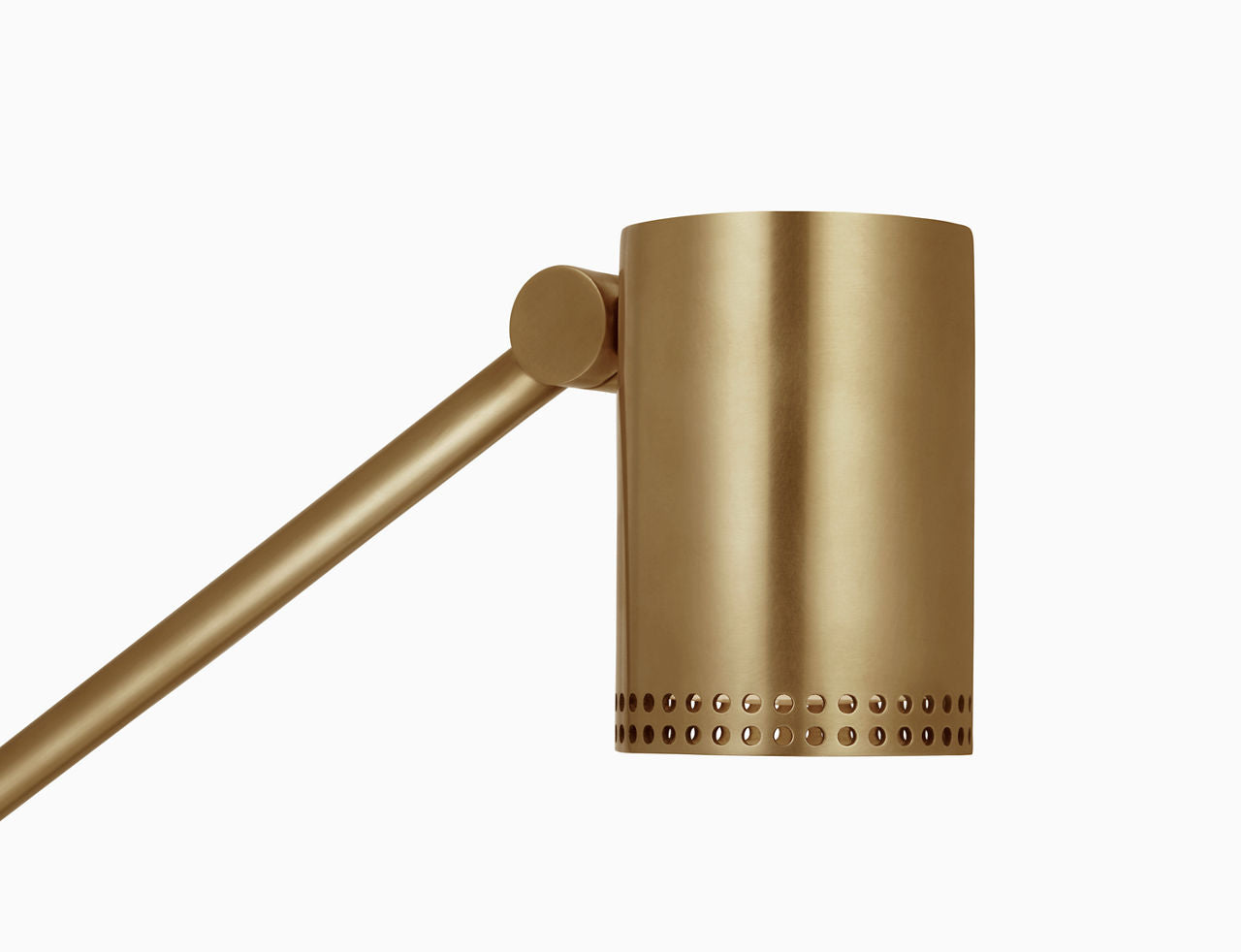 Precision Articulating Table Lamp | Antique-Burnished Brass | White Glass