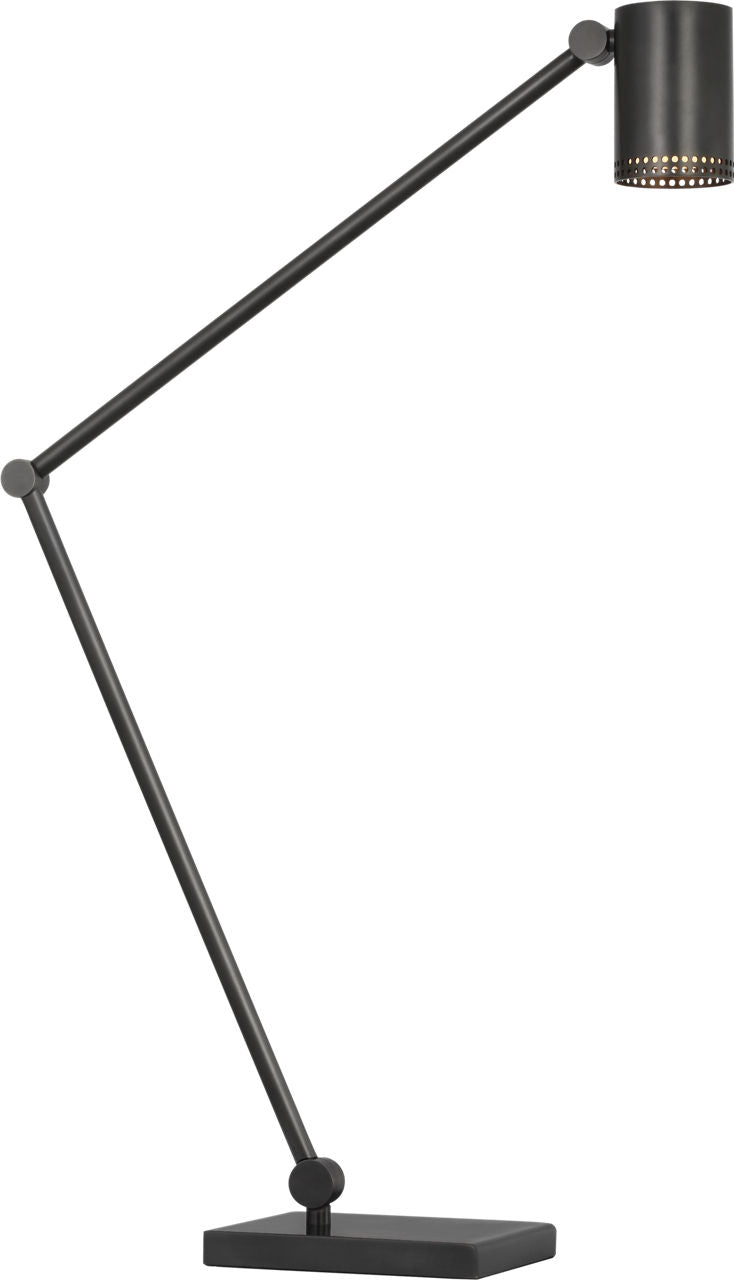 Precision Articulating Table Lamp | Bronze | White Glass