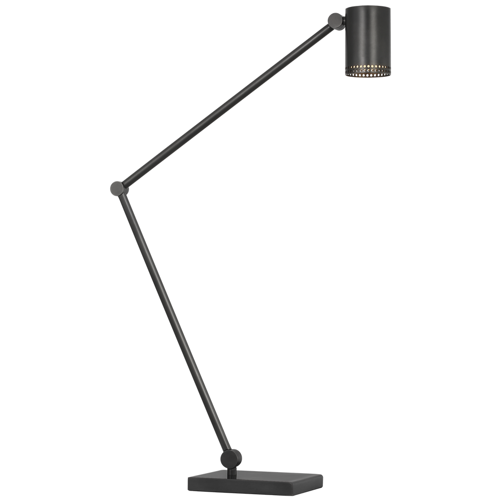 Precision Articulating Table Lamp | Bronze | White Glass