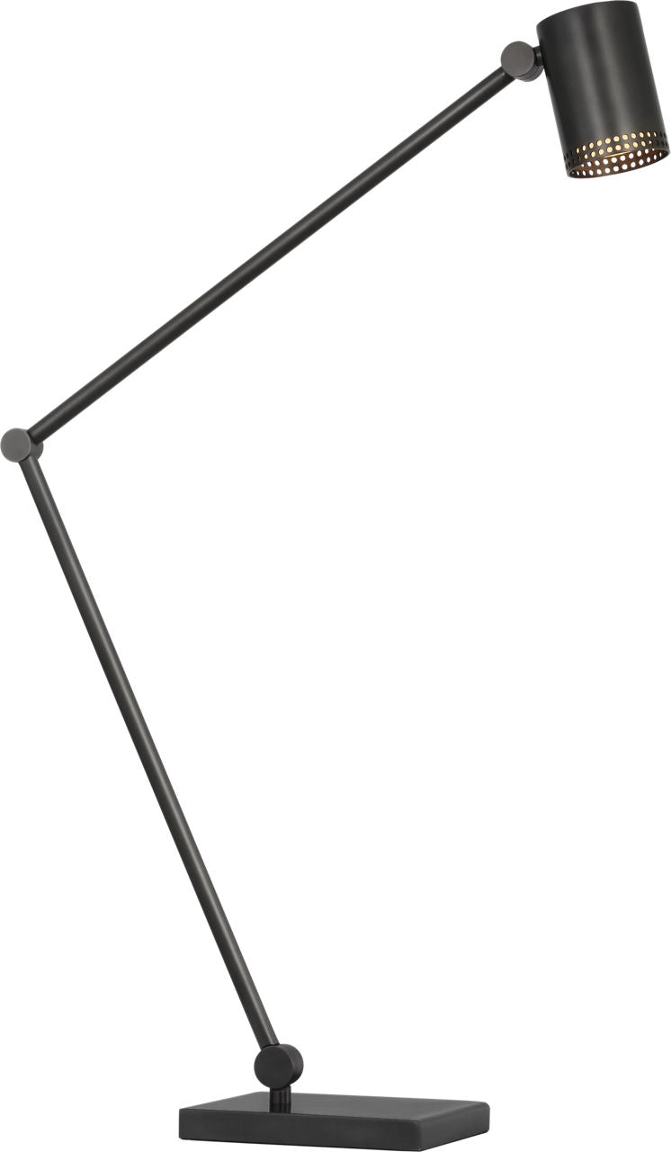 Precision Articulating Table Lamp | Bronze | White Glass