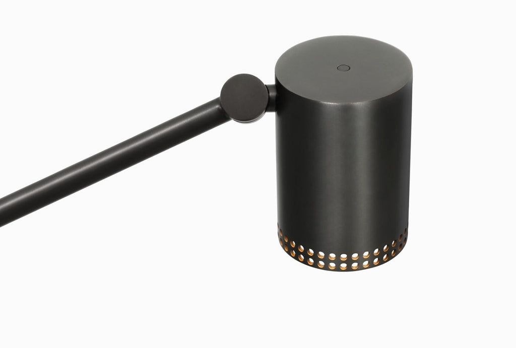 Precision Articulating Table Lamp | Bronze | White Glass