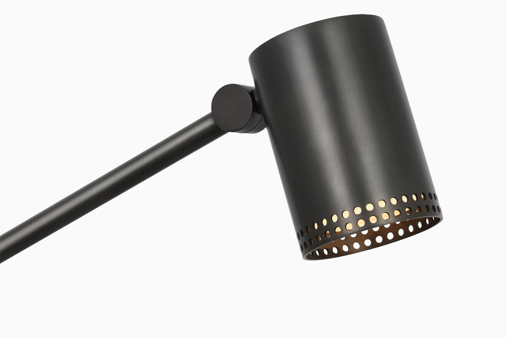 Precision Articulating Table Lamp | Bronze | White Glass