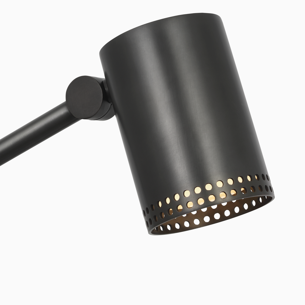 Precision Articulating Table Lamp | Bronze | White Glass