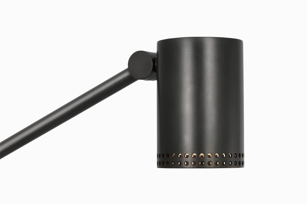 Precision Articulating Table Lamp | Bronze | White Glass