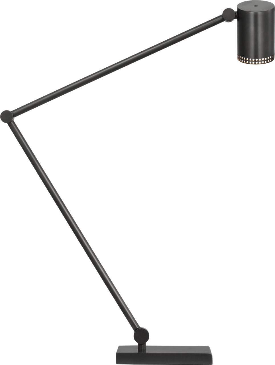 Precision Articulating Table Lamp | Bronze | White Glass