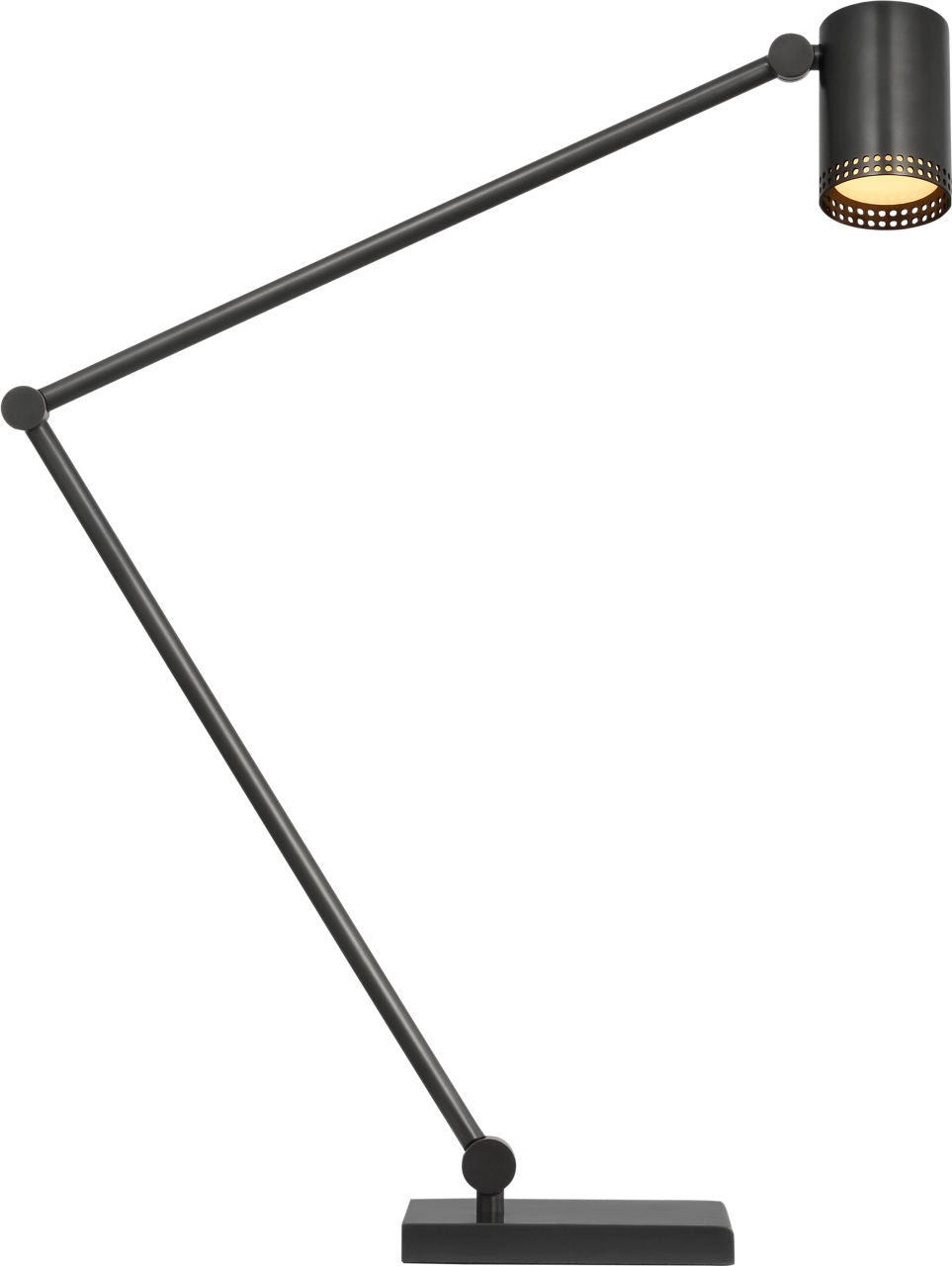 Precision Articulating Table Lamp | Bronze | White Glass