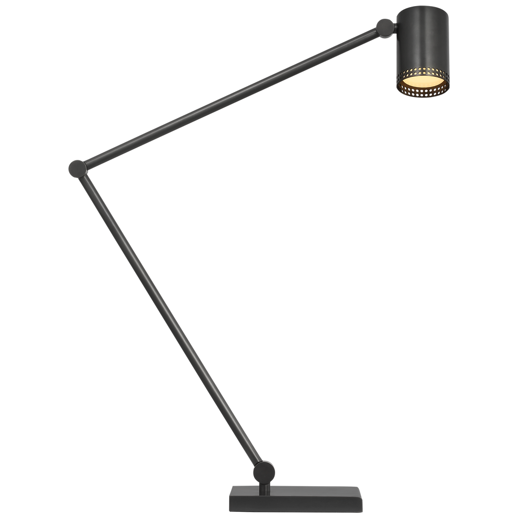Precision Articulating Table Lamp | Bronze | White Glass
