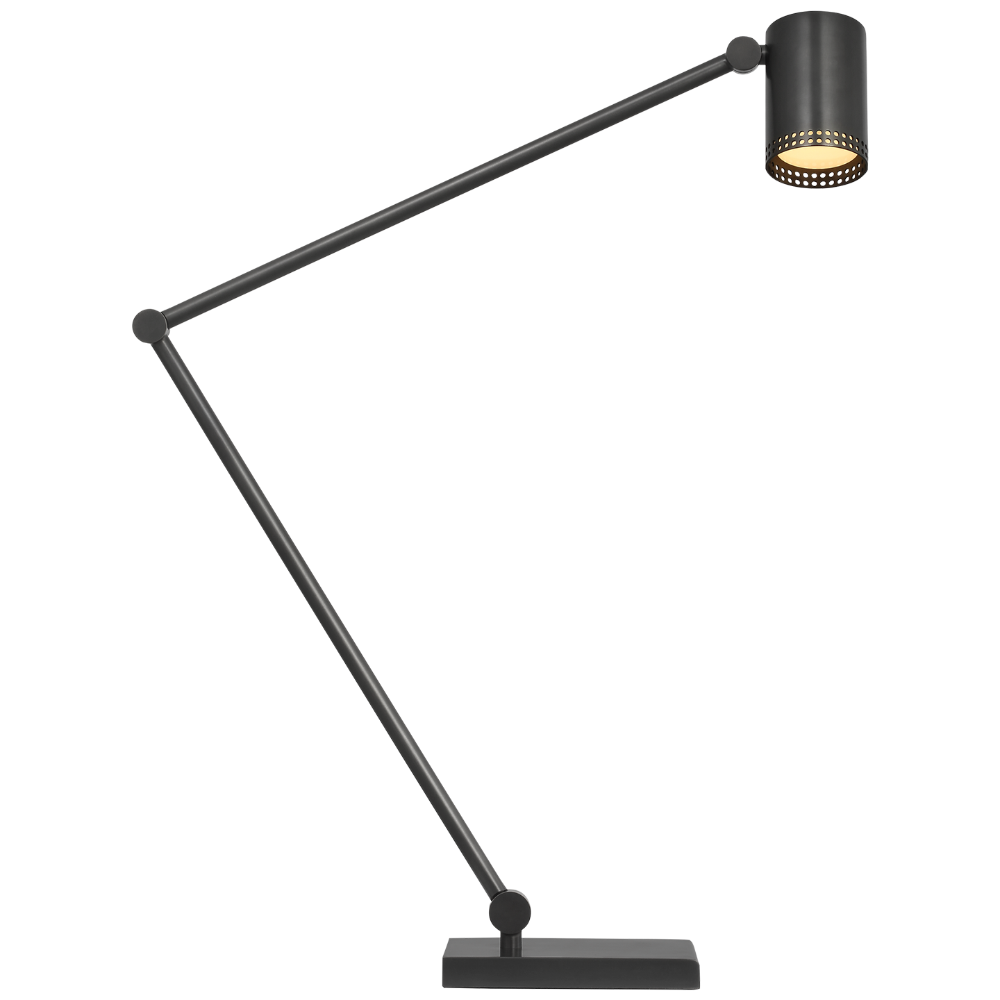 Precision Articulating Table Lamp | Bronze | White Glass