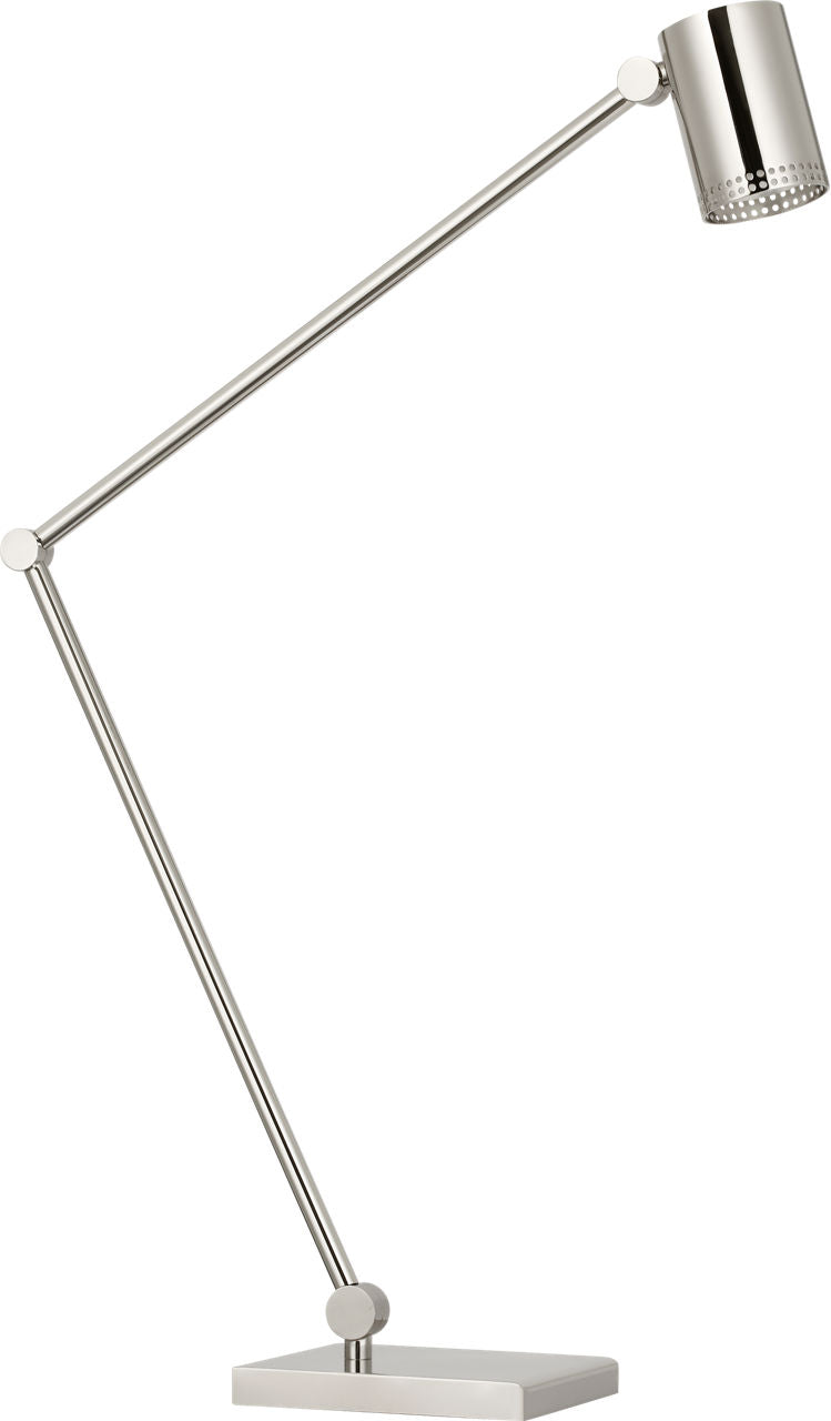 Precision Articulating Table Lamp | Polished Nickel | White Glass