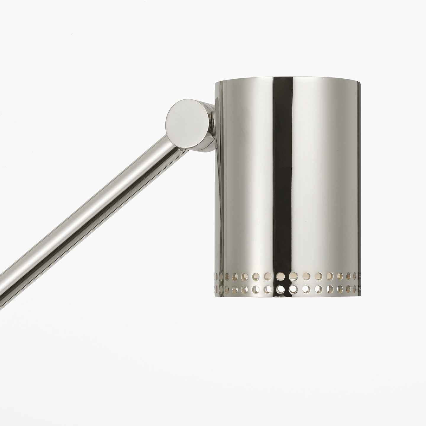 Precision Articulating Table Lamp | Polished Nickel | White Glass