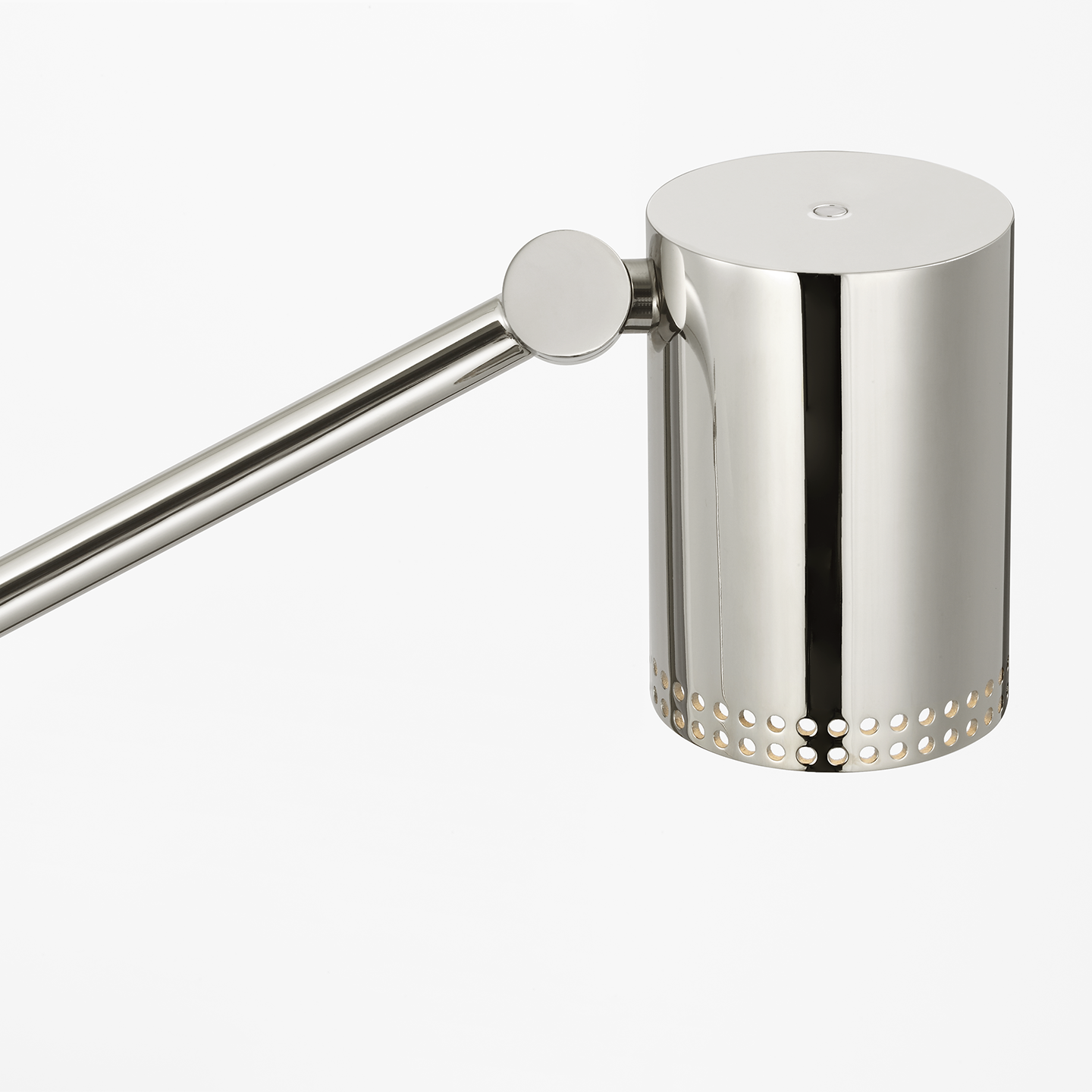 Precision Articulating Table Lamp | Polished Nickel | White Glass