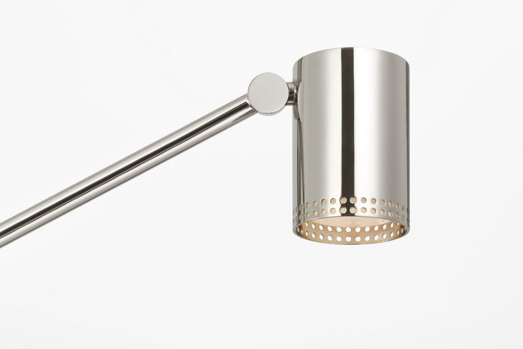 Precision Articulating Table Lamp | Polished Nickel | White Glass