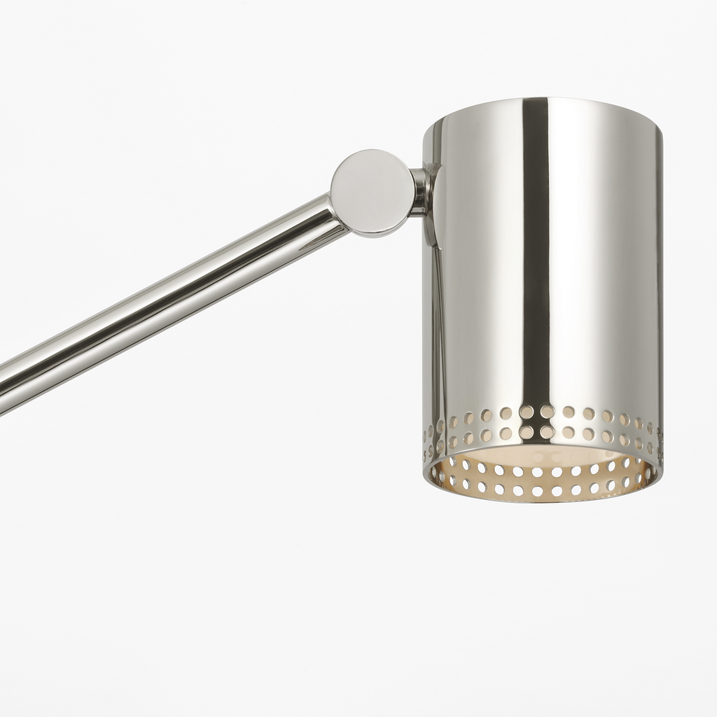Precision Articulating Table Lamp | Polished Nickel | White Glass