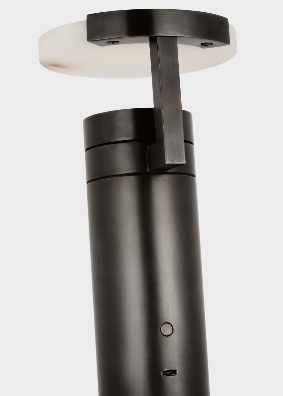 Melange 9" Rechargeable Floating Disc Accent Lamp | Bronze | Alabaster