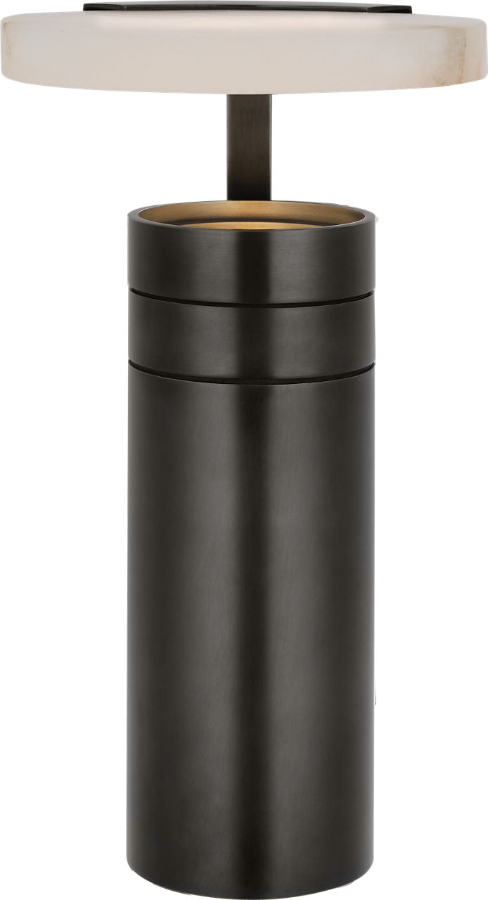 Melange 9" Rechargeable Floating Disc Accent Lamp | Bronze | Alabaster