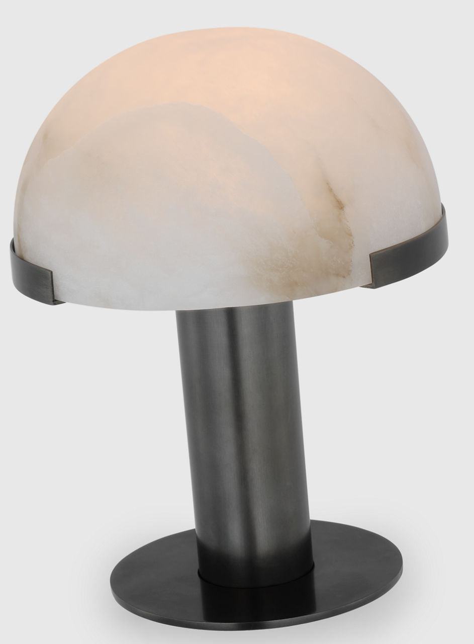 Melange 8" Rechargeable Accent Lamp | Bronze | Alabaster Shade