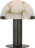 Melange 8" Rechargeable Accent Lamp | Bronze | Alabaster Shade