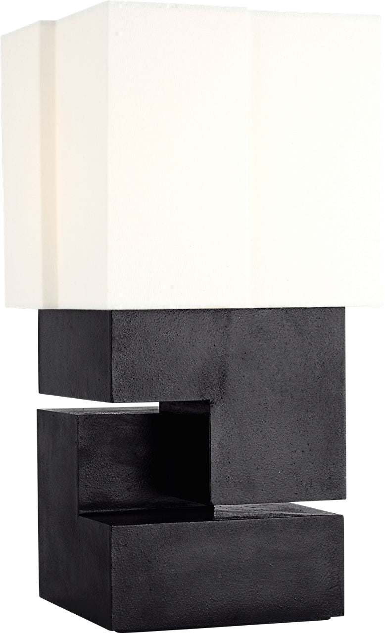 Nucleo 18" Table Lamp | Museum Black | Linen Shade