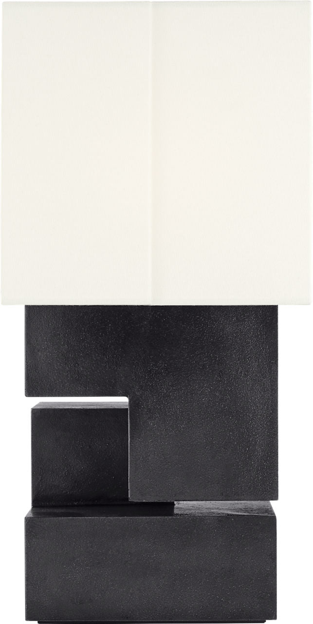 Nucleo 18" Table Lamp | Museum Black | Linen Shade