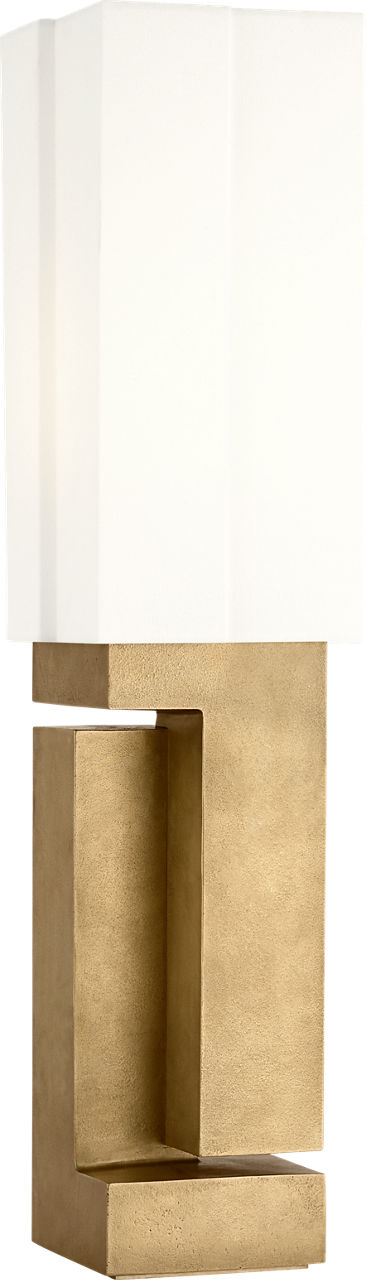 Nucleo 27" Table Lamp | Museum Brass | Linen Shade