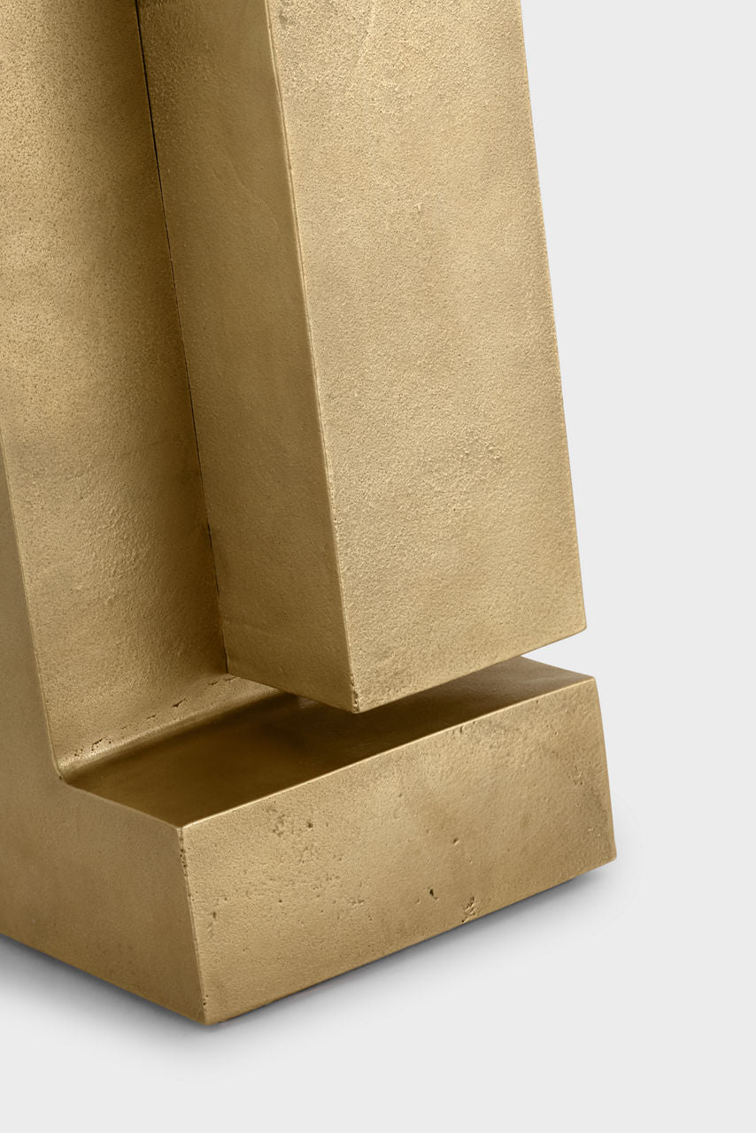 Nucleo 27" Table Lamp | Museum Brass | Linen Shade