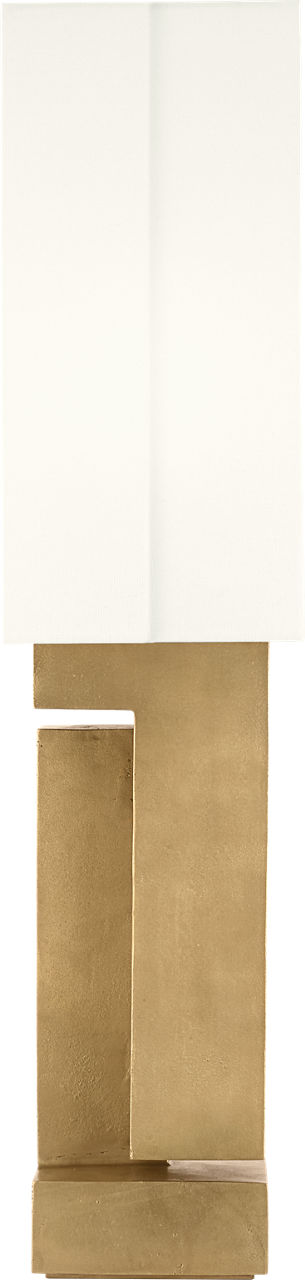 Nucleo 27" Table Lamp | Museum Brass | Linen Shade